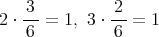    3-         2-2 ⋅ 6 = 1, 3 ⋅ 6 = 1  