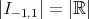 |I-1,1| = |ℝ | 