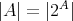  A|A | = |2 | 