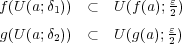  εf(U(a;δ1)) ⊂ U (f (a);2)g(U(a;δ2)) ⊂ U (g(a); ε) 2 