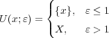  ({U (x;ε) = {x}, ε ≤ 1 (X, ε > 1 