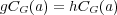 gCG (a) = hCG(a) 