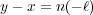 y - x = n(- ℓ) 